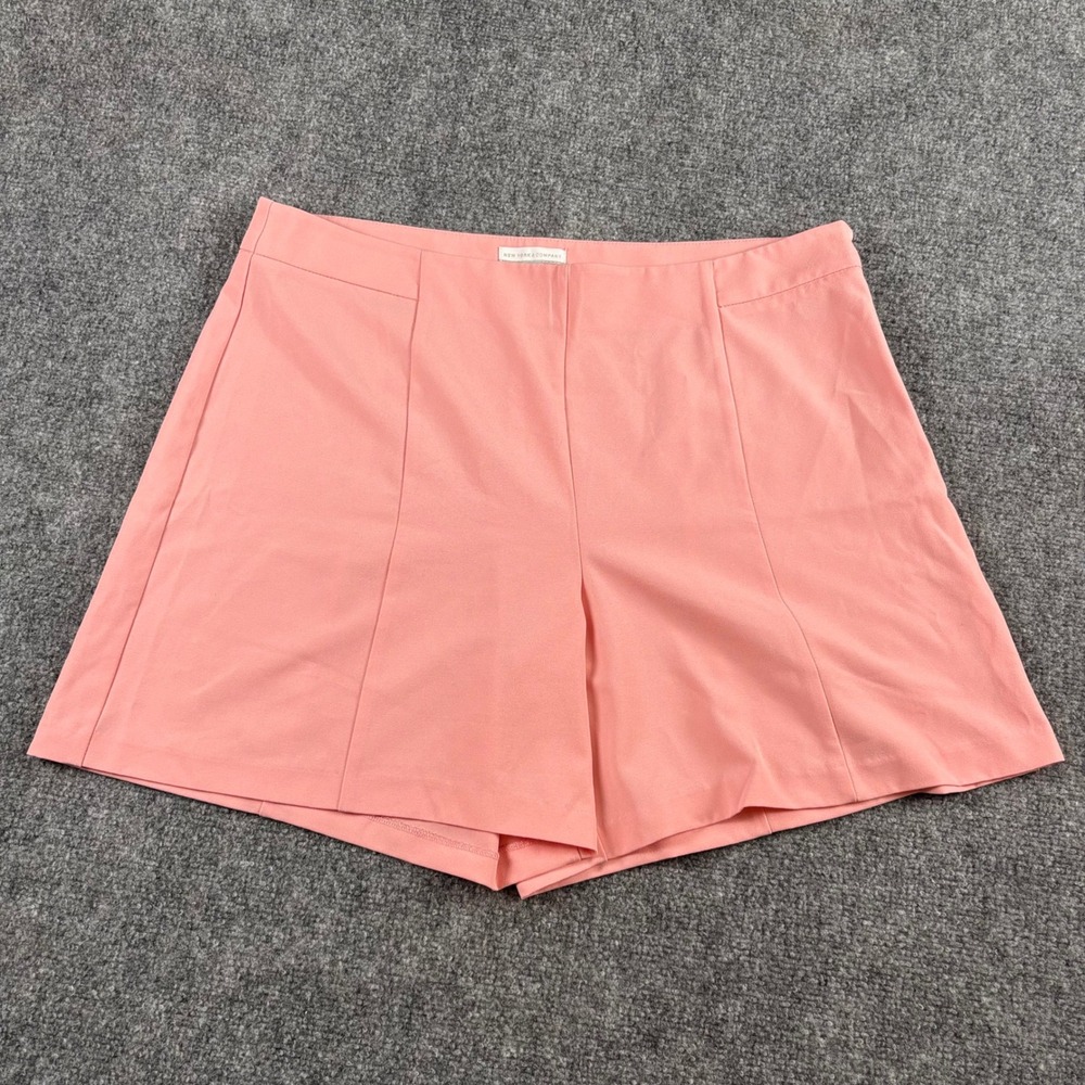 New York & Co Dress Shorts Womens 12 Pink Preppy Resort Tailored Classic Coastal